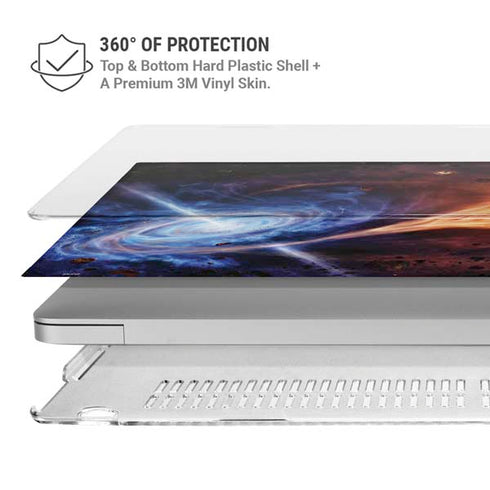 StockTrek Binary System Orbiting near a Black Hole MacBook Pro 14in (2021-24) Case plus Skin